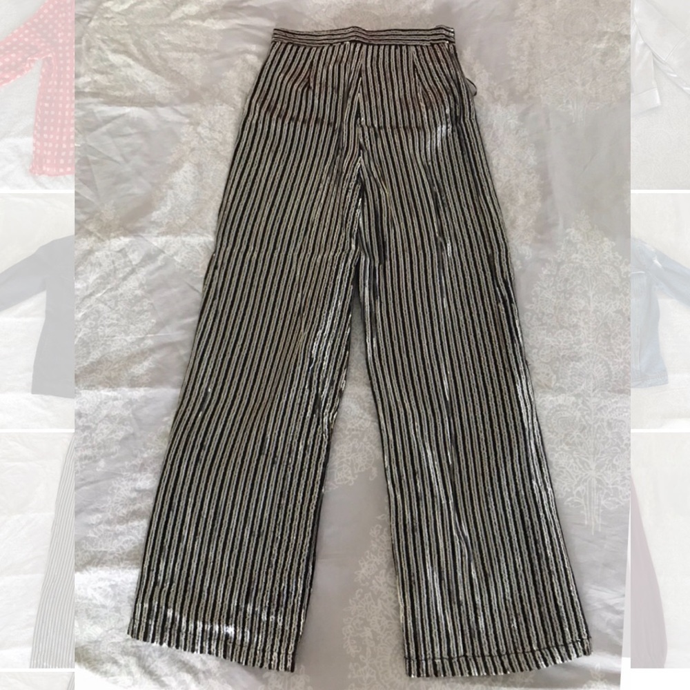 Nasty Gal, Never Worn, Wide Leg Sequin Pants